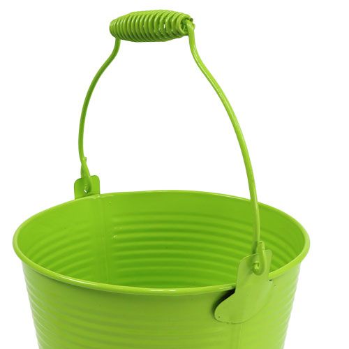 Floristik24 Blikken emmer appelgroen Ø15cm H14.5cm