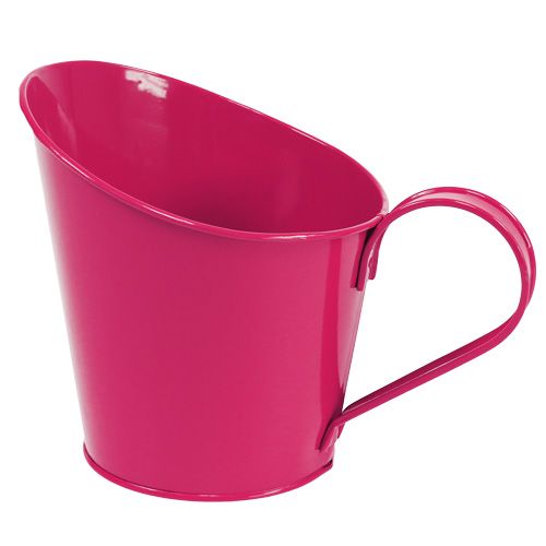 Floristik24 Tinnen plantenbak Roze Ø13cm H10-15cm