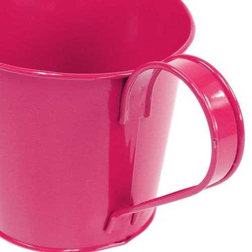 Floristik24 Tinnen plantenbak Roze Ø13cm H10-15cm