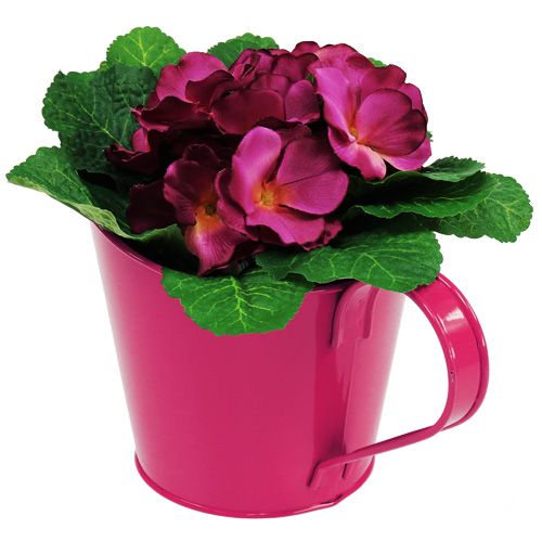 Floristik24 Tinnen plantenbak Roze Ø13cm H10-15cm