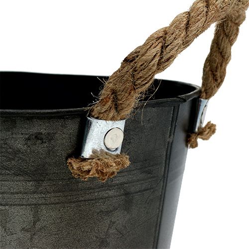 Floristik24 Tinnen schaal antiek ovaal 31 x 20cm H15cm 2st