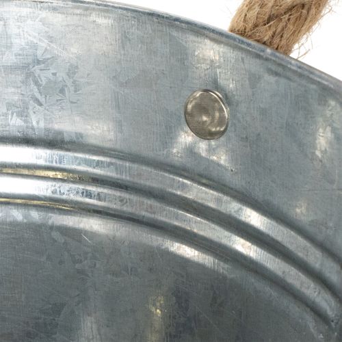 Ovale tinnen schaal, zilverkleurig, 30 cm x 17 cm x 10 cm | Floristik24.nl