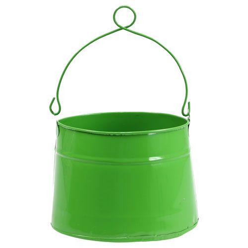 Floristik24 Tinnen pot groen Ø16cm H13cm