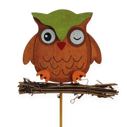 Floristik24 Decoratieve plug uil 7cm 12st