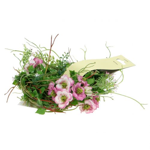 Floristik24 Bloemenslinger roze 180cm