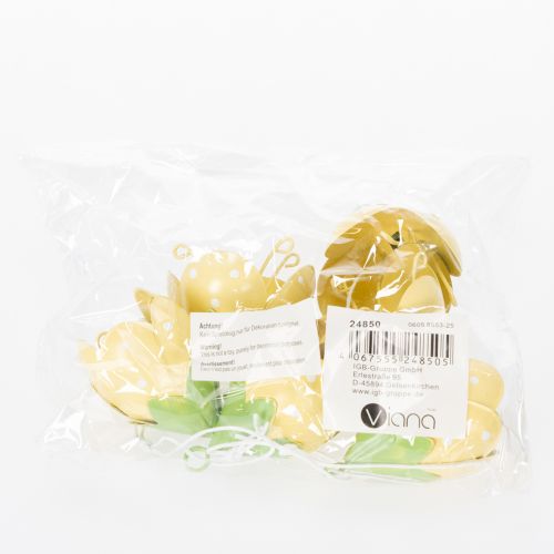 Artikel Metalen hangende bloem voor romantische binnen- en buitendecoratie, 6 cm, 6 stuks