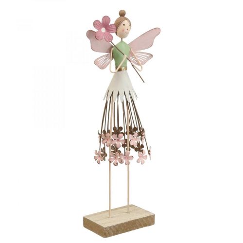 Floristik24 Bloesem fee tafeldecoratie lente metalen decoratie fee roze H30cm