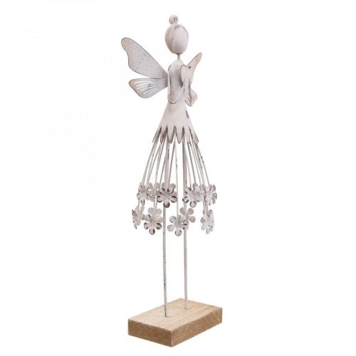 Artikel Bloesem fee tafeldecoratie lente metalen decoratie fee wit H30.5cm