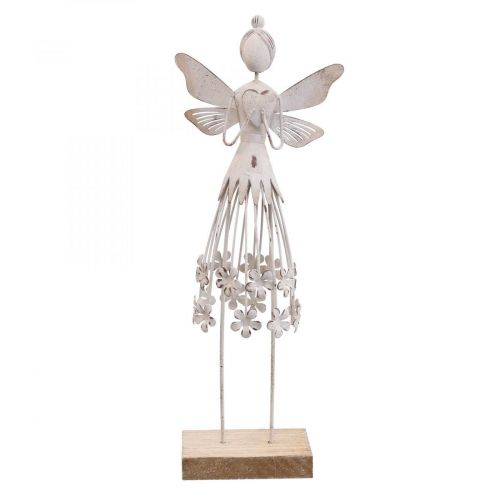 Floristik24 Bloesem fee tafeldecoratie lente metalen decoratie fee wit H30.5cm