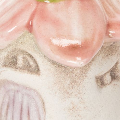 Artikel Hangende decoratie: keramische bloemvormige sprookjeshuisjes, 6 cm groot, 6 stuks.