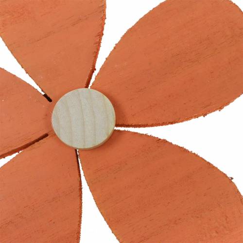 Floristik24 Bloem hout om op te hangen diverse kleuren 16cm 4st
