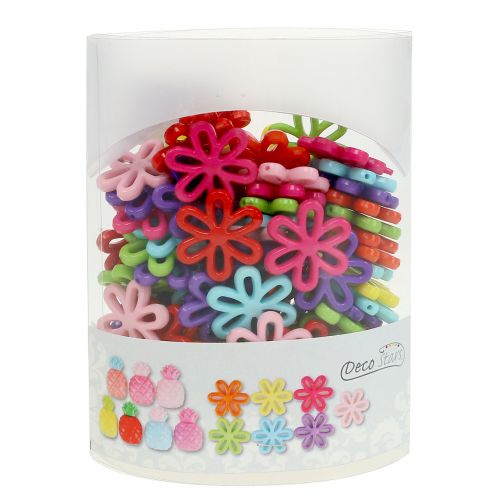 Artikel Bloemen Ø3cm met gat gesorteerd 135g