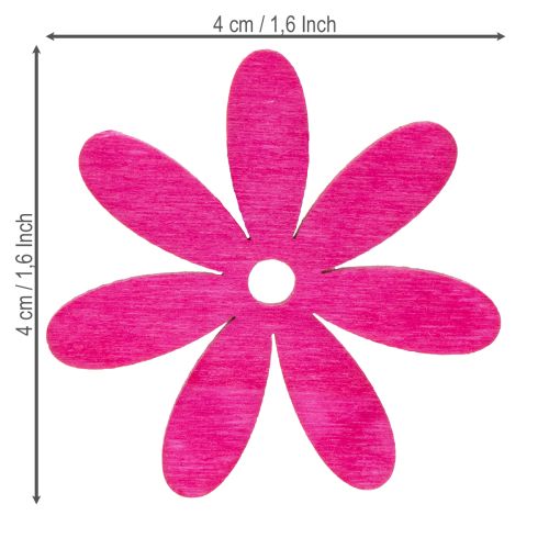 Artikel Decoratieve bloemen als strooidecoratie voor creatieve seizoensaccenten, 4 cm, 72 stuks