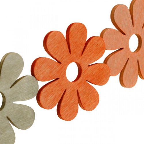 Artikel Bloemen voor het strooien van oranje, abrikoos, bruin strooidecoratie hout 72st