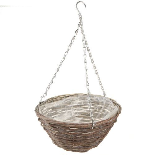 Artikel Hangende Bloemenschaal Hout Natuurlijk Grijs Ø30cm 2st
