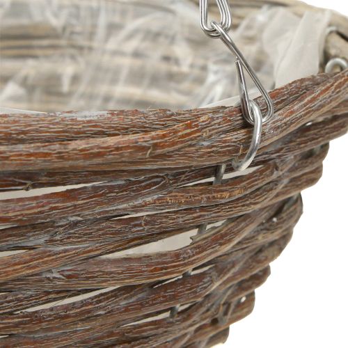 Artikel Hangende Bloemenschaal Hout Natuurlijk Grijs Ø30cm 2st