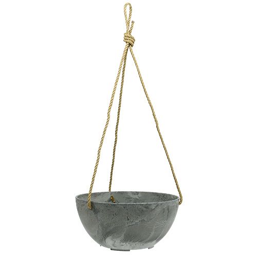 Floristik24 Bloemenmand "Fiona" Ø25cm H12cm grijs