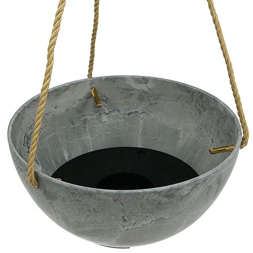 Floristik24 Bloemenmand "Fiona" Ø25cm H12cm grijs