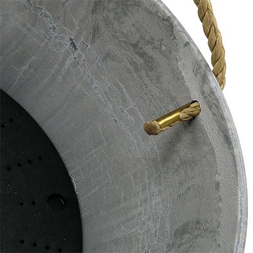 Floristik24 Bloemenmand "Fiona" Ø25cm H12cm grijs