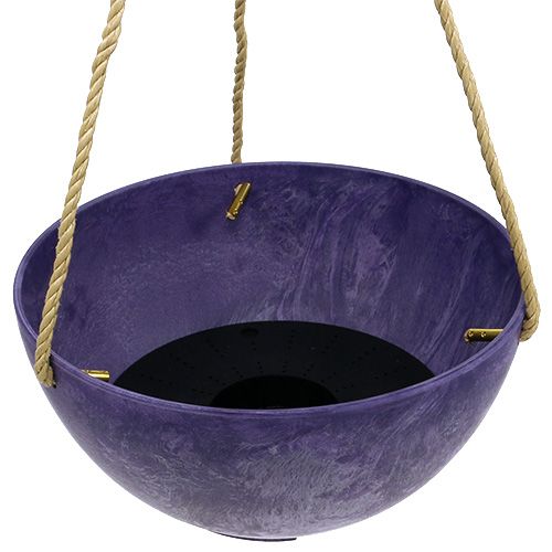 Floristik24 Bloemenmand &quot;Fiona&quot; Ø25cm H12cm paars