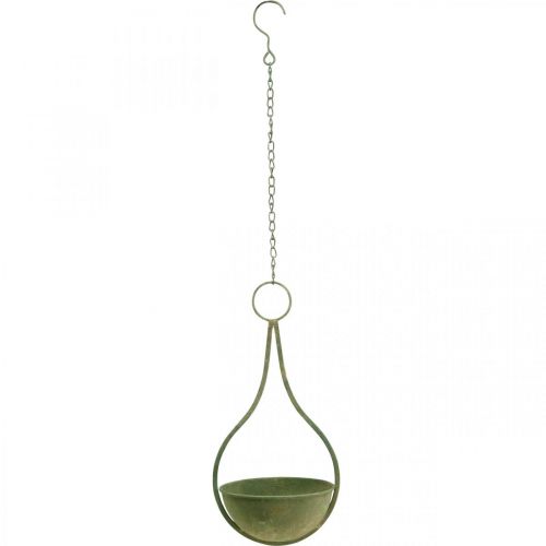 Artikel Bloemenmand, hangende mand, metalen decoratie tuin Ø16cm H38cm
