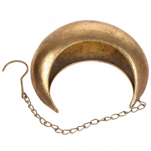 Artikel Hangmand maan deco goud vintage deco 32/22cm set van 2