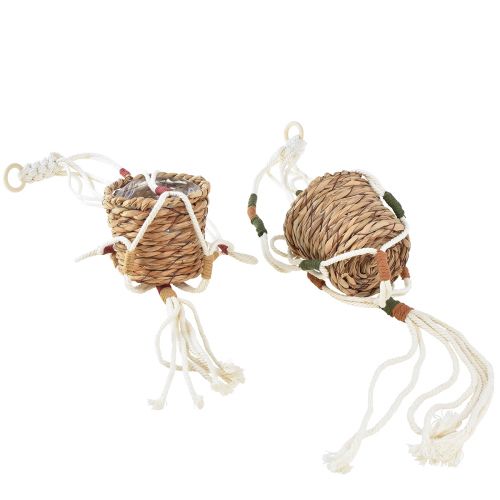 Artikel Hanglamp bloempot macramé crème Ø12cm H85cm 2st