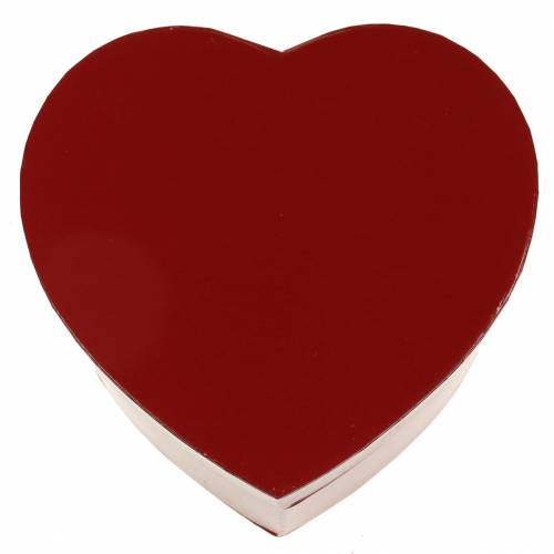 Bloembak hart rood 14 / 16cm set van 2