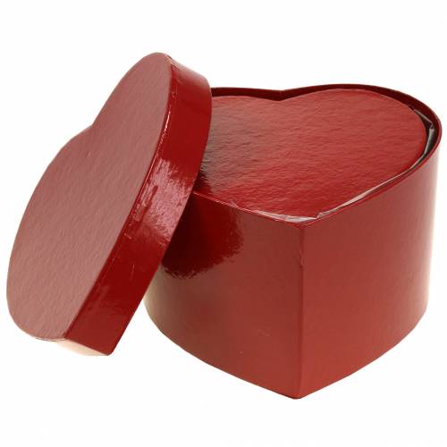 Floristik24 Bloembak hart rood 14 / 16cm set van 2