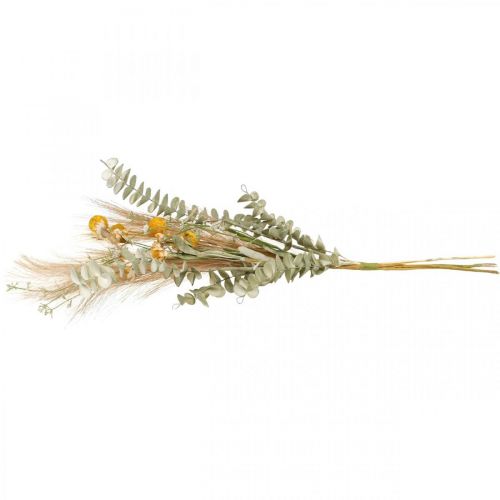 Artikel Kunstbloemen Craspedia veergras eucalyptus 55cm bos