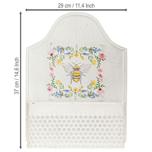 Floristik24 Hangende bloembak metaal bij crèmekleurig L29cm