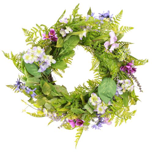Floristik24 Kunstbloemenkrans met wijnrankenkrans gekleurd H13cm Ø55cm