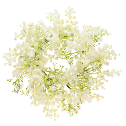 Artikel Bloemenkrans mimosa kunst crème wit groen Ø25cm