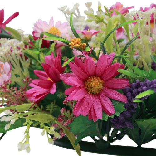 Floristik24 Bloemenkrans kunstdeurkrans roze paars Ø30cm H10cm