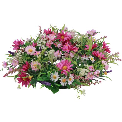Floristik24 Bloemenkrans kunstdeurkrans roze paars Ø30cm H10cm