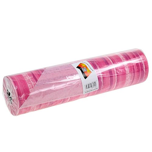 Artikel Bloemenpapier 37,5cm roze strepen 100m