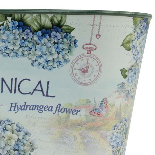 Artikel Bloemenschaal ovale hortensia's kunststof schaal 21,5×12,5cm H11cm