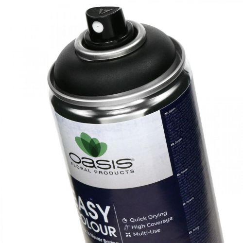 Floristik24 OASIS® Easy Color Spray, zwarte verfspray 400 ml