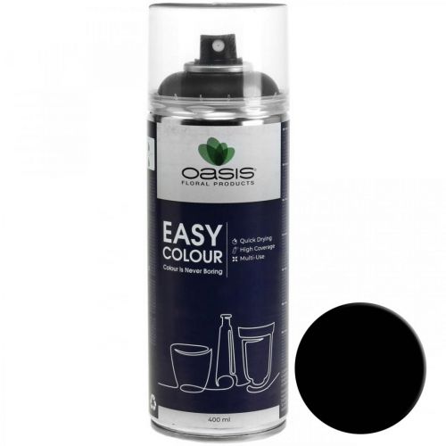 Floristik24 OASIS® Easy Color Spray, zwarte verfspray 400 ml