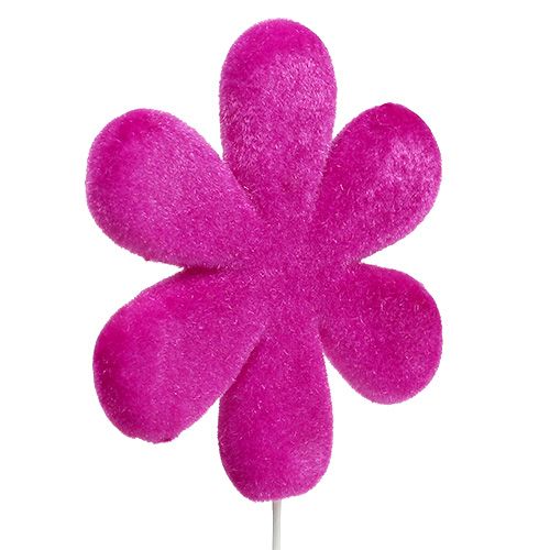 Artikel Bloemenstok bloesem kleurrijk gevlokt Ø8,5cm 8 st.