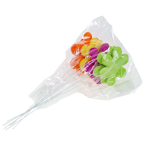 Artikel Bloemenstok bloesem kleurrijk gevlokt Ø8,5cm 8 st.
