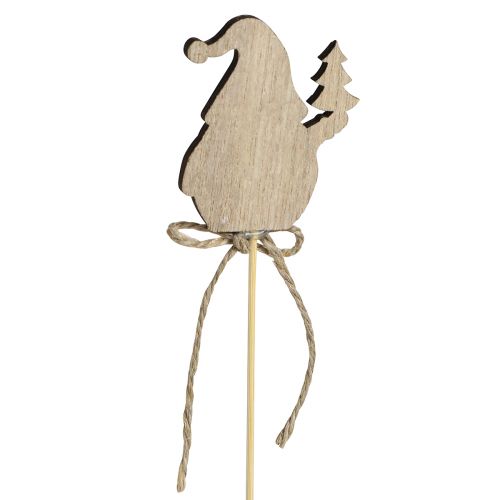 Artikel Bloempluggen hout kerstkabouters 5x8cm 12 st