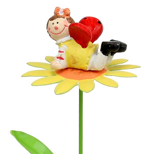 Floristik24 Bloemplug metalen bloem assortiment. 6.5cm L32cm 4st
