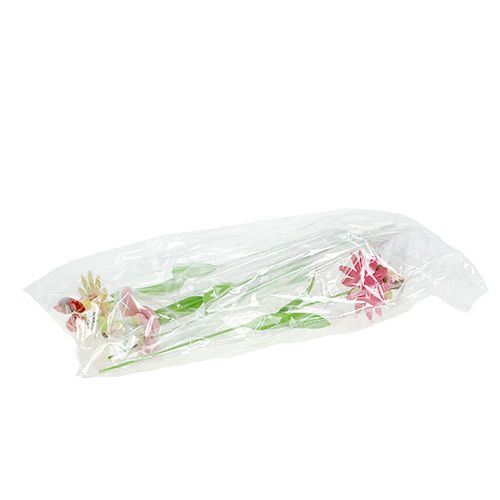 Floristik24 Bloemplug metalen bloem assortiment. 6.5cm L32cm 4st