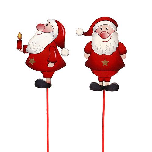 Floristik24 Bloem pin kerstman 12st