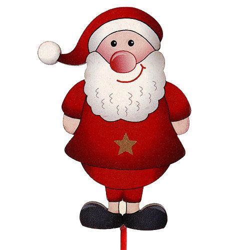 Floristik24 Bloem pin kerstman 12st