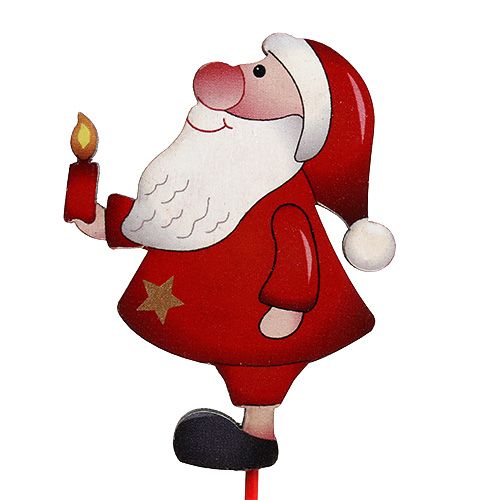 Floristik24 Bloem pin kerstman 12st