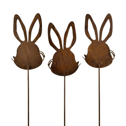 Bloemplug roest konijn decoratie 7,5 cm×11,5 cm 6 st