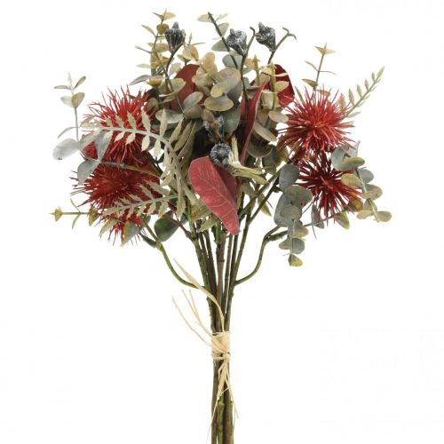 Floristik24 Boeket kunstbloemen eucalyptus distel bloemendecoratie 36cm