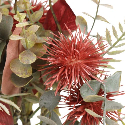 Floristik24 Boeket kunstbloemen eucalyptus distel bloemendecoratie 36cm